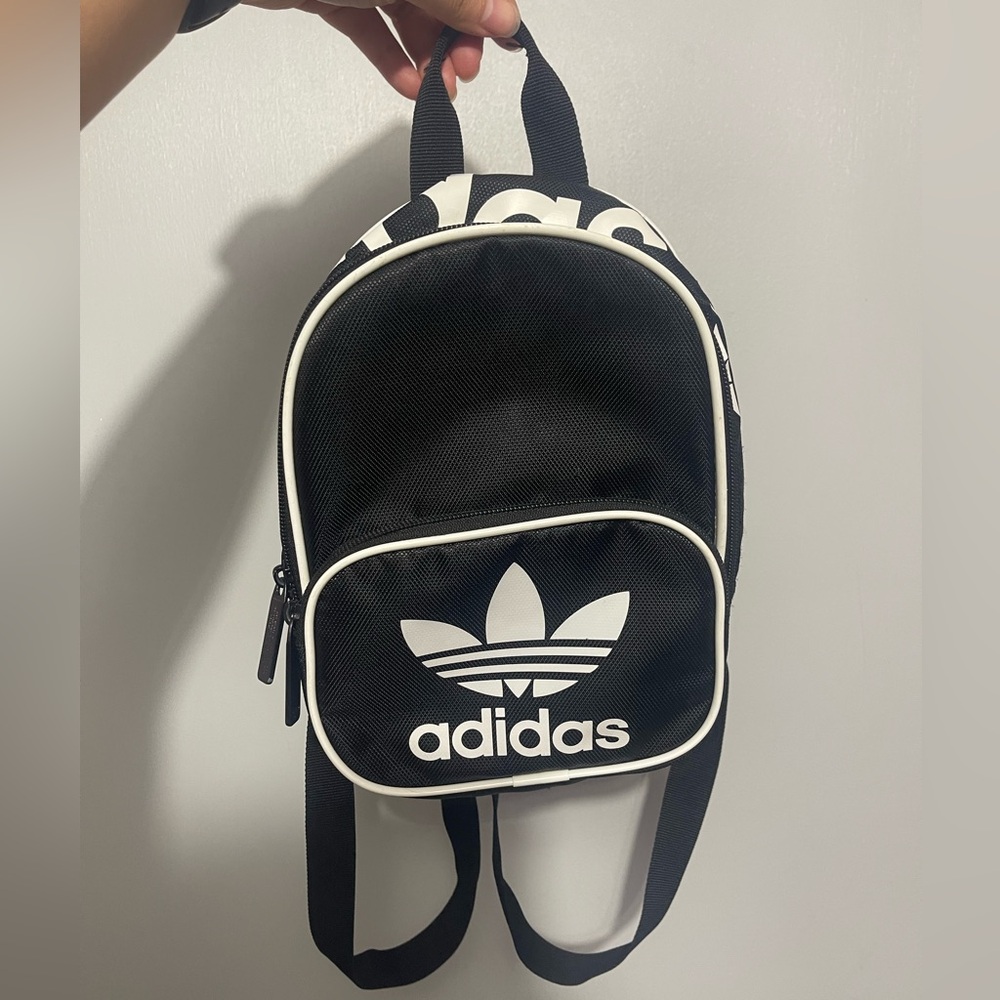 Adidas Navy and White Logo Backpack